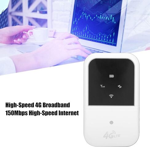 Portable Router Hotspot,M80 Mobile Hotspot 150mbps Portable Mini 4G LTE Router Support B1/3/5/8/38/39/40/41 M80(White) in Saudi Arabia