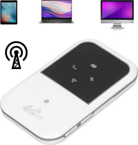 Portable Router Hotspot,M80 Mobile Hotspot 150mbps Portable Mini 4G LTE Router Support B1/3/5/8/38/39/40/41 M80(White) in Saudi Arabia