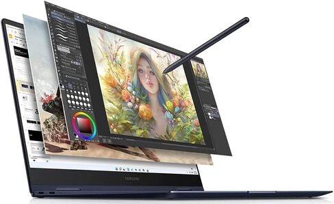 استبدال قلم Book Pro 360 S (Book4 Pro 360) لأجهزة الكمبيوتر المحمول Galaxy Book Pro 360 جميع الإصدارات (Book Pro 360 | Book2 Pro 360 | Book3 Pro 360 | Book3 360 | Book4 Pro 360) قلم اللمس مع نصائح ((أسود)) in Kuwait