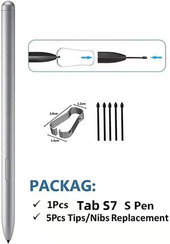 Galaxy Tab S7 S Pen.Stylus Pen(Without Bluetooth) Slim 0.7mm Pen Tip, 4,096 Pressure Levels for Samsung Galaxy Tab S7 I S7+ 5G All Versions Stylus Pen with Tips (Mystic Navy) in Saudi Arabia