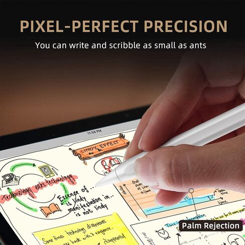 Stylus Pen for Apple iPad 2018 or Later with 15 Minutes Fast Charge, iPad Pencil Compatible with iPad 6/7/8/9th, iPad Mini 5/6, iPad Air 3/4/5th, iPad Pro 11" 1/2/3, iPad Pro 12.9" 3/4/5th gen in Saudi Arabia