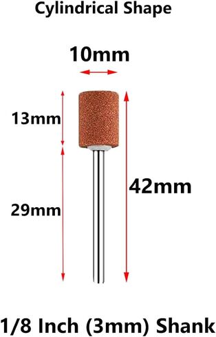 𝐉𝐔𝐍𝐋𝐈𝐗𝐍 50 Pcs T Shape Rotary Grinding Stone Set - 1/8'' Shank Abrasive Mounted Stone Grinding Point Polishing Bits Big Cylindrical Shape for Dremel in Saudi Arabia