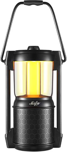 مكبر صوت بلوتوث محمول مقاوم للماء من MIFA Lyra Retro مع فتحة بطاقة Micro SD، 3 أوضاع أضواء ليلية LED لغرفة النوم/ديكور المنزل وفي الهواء الطلق، هدايا أدوات إلكترونية رائعة للرجال والنساء، أبيض in Kuwait