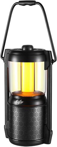 مكبر صوت بلوتوث محمول مقاوم للماء من MIFA Lyra Retro مع فتحة بطاقة Micro SD، 3 أوضاع أضواء ليلية LED لغرفة النوم/ديكور المنزل وفي الهواء الطلق، هدايا أدوات إلكترونية رائعة للرجال والنساء، أبيض in Kuwait