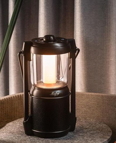 مكبر صوت بلوتوث محمول مقاوم للماء من MIFA Lyra Retro مع فتحة بطاقة Micro SD، 3 أوضاع أضواء ليلية LED لغرفة النوم/ديكور المنزل وفي الهواء الطلق، هدايا أدوات إلكترونية رائعة للرجال والنساء، أبيض in Kuwait