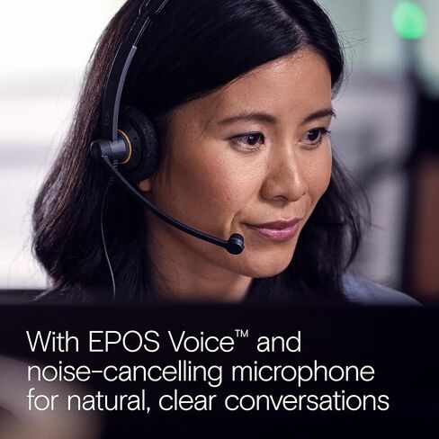 سماعة رأس سلكية احترافية EPOS Impact SC 60 USB ML للاتصالات الموحدة، ميكروفون لإلغاء الضوضاء، صوت، منفذ USB، تصميم مريح، مثالية للاستخدام المكتبي in Kuwait