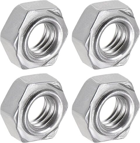 Hex Weld Nuts Steel (1/2-13 Thread Size) 20Pcs, Carbon Steel Hexagonal Nuts - for Machinery Industry, Home Furniture Repair in Kuwait