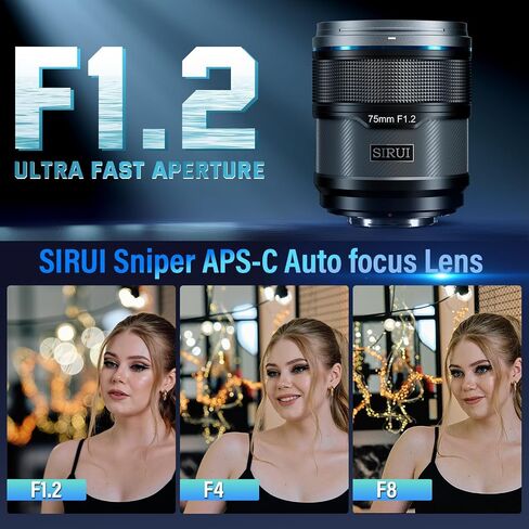 SIRUI Sniper 56mm Autofocus Lens, F1.2 Wide Angle APS-C Camera Lens (Z Mount, Black) in Kuwait