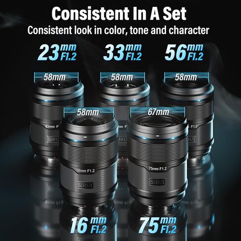 عدسة SIRUI Sniper 75 مم للتركيز التلقائي، عدسة كاميرا F1.2 Telephoto APS-C لـ Z8، Z9، Z5، Z6، Z7، Zfc (Z Mount، أبيض) in Saudi Arabia