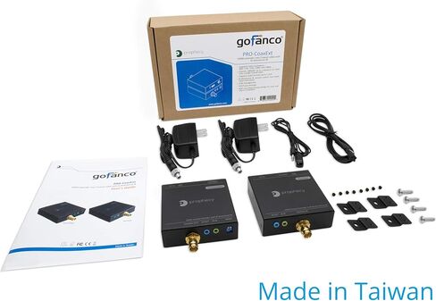 مجموعة موسع gofanco Prophecy 1080p HDMI عبر كابل محوري - 120 مترًا (394 قدمًا) @ 1080p 60 هرتز HDMI عبر المحور، الأشعة تحت الحمراء ثنائية الاتجاه، EDID، 6.75 جيجابت في الثانية، صوت 7.1 قناة (PRO-CoaxExt) in Kuwait