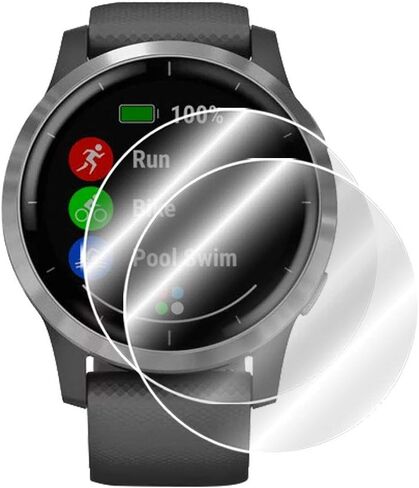 واقي شاشة IPG للساعة الذكية Garmin vívoactive 4S (وحدتان) طبقة شفافة غير مرئية فائقة الدقة مضادة للخدش - ناعمة/شفاء ذاتي/خالية من الفقاعات in Saudi Arabia