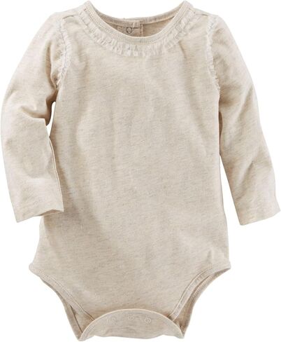 OshKosh B'Gosh Baby Girls' Knit Bodysuit 11421211, Heather, 6M in Saudi Arabia
