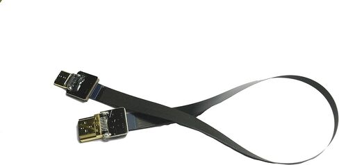 Slim FPV Flat HDMI Cable Mini Male HDMI Straight to Standard HDMI Full HDMI Normal HDMI Straight HDMI Male for rig Gimbal Canon 5D3 5D2, panasonic lumix GH3 GH2, Sony nex 5N 5T 5R 7N 5CM Black (15CM) in Saudi Arabia