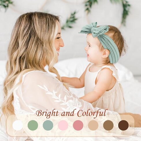 Seiolieliou 6 Pcs Baby Headbands, Baby Girl Flower Headbands, Handmade Flower Headbands for Newborn, Cute Nylon Headbands for Infant Toodle Baby, Baby Hair Accessories Gifts in Saudi Arabia