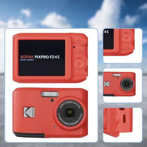 حافظة KODAK PIXPRO FZ45، حافظة سيليكون ناعمة لـ KODAK PIXPRO FZ45 - حافظة واقية خفيفة الوزن مضادة للخدش - أحمر in Kuwait