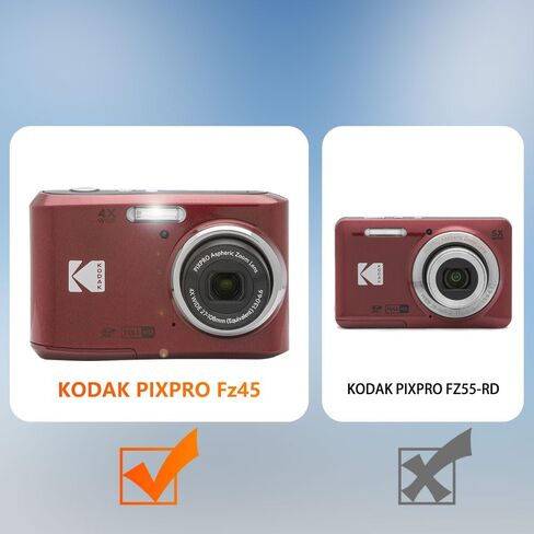 حافظة KODAK PIXPRO FZ45، حافظة سيليكون ناعمة لـ KODAK PIXPRO FZ45 - حافظة واقية خفيفة الوزن مضادة للخدش - أحمر in Kuwait