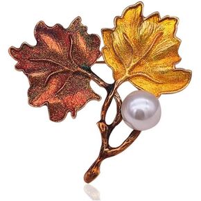 Thanksgiving Brooch Pin Autumn Fall Leaves Brooch Pin Maple Leaf Lapel Pin, Thanksgiving Jewelry Accessory Gifts Decoration