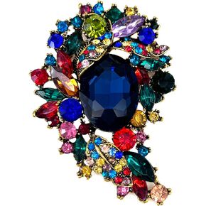 HAISWET Rhinestone Flower Statement Brooch Pin Accessory Jewelry for Women