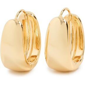 By Adina Eden Women's Solid Mini Super Wide Hoop Earrings in Kuwait
