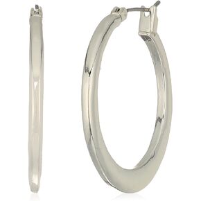 Robert Lee Morris Women's Hammered Silver Hoop Earrings, One Size