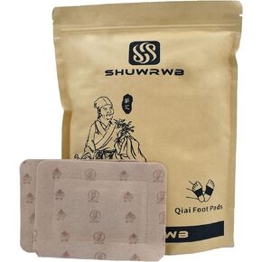 SHUWRWB Qiai Foot Pads|Moxa Pads|Mugwort Pads|Wormwood Pads - 24Pcs Pure Natural Ingredients 2 in 1 Pads for Foot Care,Relieve Fatigue,Remove Foot Odor,Better Sleep