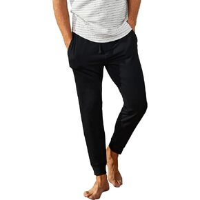 UpWest Mens Drapey Loopback Jogger, Pitch Black, Medium