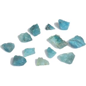 GEMHUB AAA++ Quality Aquamarine 102.50 Ct Natural Raw Rough Lot of 13 Pcs Aquamarine Wire Wrapped Stones