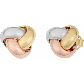 Kooljewelry 14k Gold Minimalist Love Knot Earrings