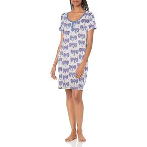 Nite Nite Munki Munki Women's Soft Jersey Knit Short Sleeve Nightshirt