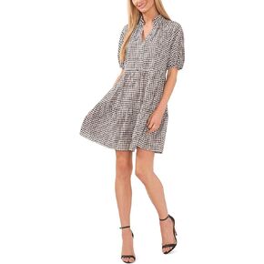 CeCe Women's V-Neck Babydoll Tiered Dress