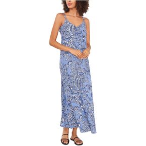 Vince Camuto Women's Paisley Print Maxi Slipdress Blue