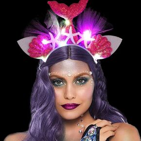 CAKURE Light up Headband Light up Hairband Glowing Tail Headpieces Party Cosplay Headwear Rave Hair Accessories