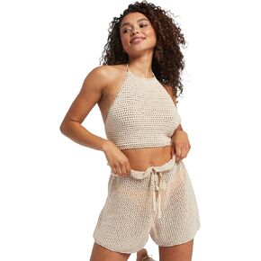 روكسي Daydreamer سترة علوية محبوكة قصيرة من Egret LG (US 11) in Kuwait