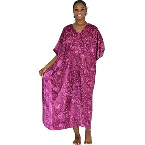 Up2date Fashion Caftan للسيدات بطباعة عشب البحر البنفسجي، طراز Caf-90 in Kuwait