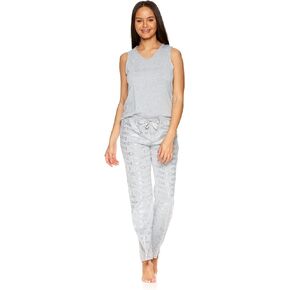 bebe Womens Pajama Sets, Logo Pajamas for Women with Sleeveless Top and Pajama Pants, PJ Set for Women