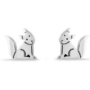 Boma Jewelry Sterling Silver Dog Stud Earrings