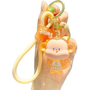 BEXOA لطيف سلسلة المفاتيح Kawaii أنيمي سلاسل المفاتيح الملحقات، كريستال الحيوانات حقيبة يد سحر سلسلة مفاتيح السيارة للفتيات النساء in Kuwait