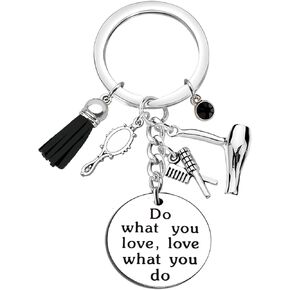 YCSPMO Hair Stylist Gifts Christmas Gifts for Hairdressers Keychain Hair Dresser Gifts for Women Inspirational Hairstyliest Jewelry Hairstylist Cosmetician Graduation Gift Barber Appreciation Keyring