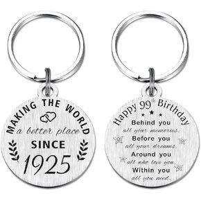 ابنتي هدايا عيد الميلاد المئة للنساء والرجال، سلسلة مفاتيح عيد ميلاد 100 عام، هدايا ولد في عام 1923، زينة عيد ميلاد 1923، فضي، M, فضي in Kuwait