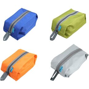 Large Waterproof Portable Travel Organizer Toiletry Dopp Kit Space Saving Shoe Bag Pouch (4 Pack)