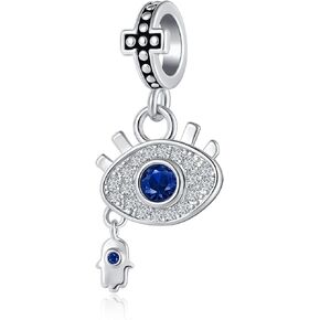 OutstandLong عين الشر همسة اليد محظوظ سحر الأزرق كريستال الخرز للمرأة diy أساور مجوهرات in Kuwait