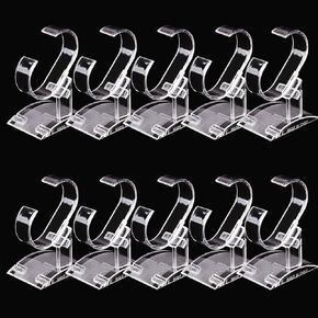 10 Pack Watch Display Stand, Clear Acrylic Watch Display Stand Holder, Watch Display Rack Holder Stand for Men Home or Store Use (A 10 Pack) in Saudi Arabia