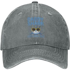 Daddy SharkDistressed Adjustable Washed Denim Mens Dad Trucker Hat Baseball Ball Cap for Men