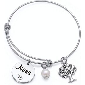TzrNhm Blossom Best Nana Ever Gift Best Nana Ever Bracelet for Mothers Day Gifts Grandma Anniversary Birthday Gift
