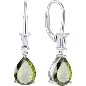 TIMFROZ Women Dangle Drop Earrings 925 Sterling Silver 5A Cubic Zirconia Leverback Earrings Anniversary Mother's Day Birthday Christmas Gifts for Her