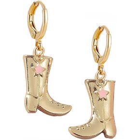 MOEPAPA Western Cowgirl Boot Earrings Cowgboy Dangle Drop earrings for girls women