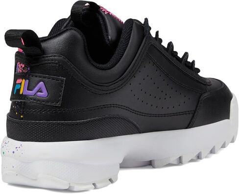 Fila Disruptor II DIY (طفل كبير) أسود/أبيض/وردي صادم 4.5 طفل كبير M in Saudi Arabia