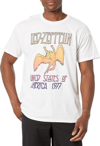 تيشيرت رجالي LED Zeppelin 1977 Tour Orange Colorfade من Led Zeppelin in Saudi Arabia