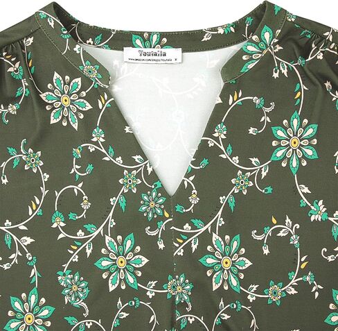 Youtalia Women's V Neck Blouse Short Sleeve Knit Tops Casual Ladies Work Shirts in Saudi Arabia