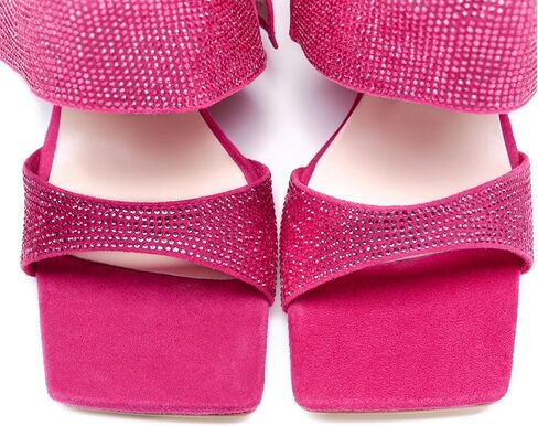 Women's Rhinestones Fold Over Shark Lock Boots Wedge Square Open Toe Side Zipper Glitter Mid Calf Ankle Boots Fashion Sparkly Summer Booties in Saudi Arabia